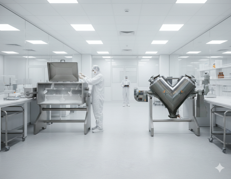 Mezcladora industriales en laboratorio