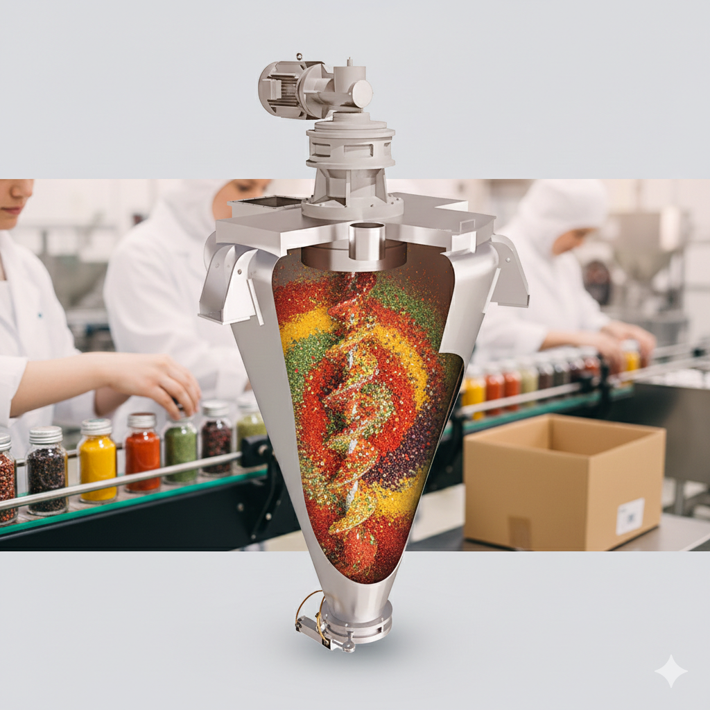 mezcladora de tornillo sin fin produccion de especias