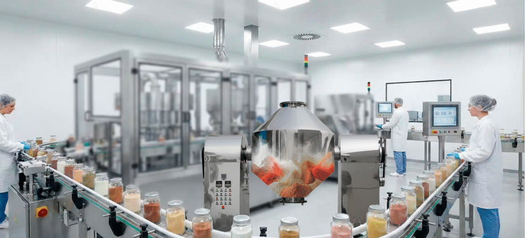 mezcladora-doble-cono-industria-alimentaria